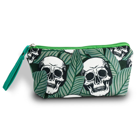 Skullistic Green Tropic Skull Makeup Bag