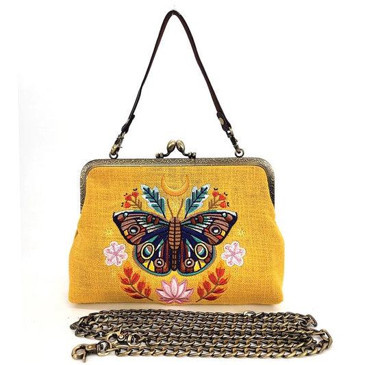 Moon Moth Vintage Kiss Lock Bag