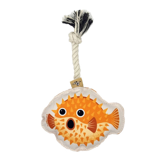 Rope Dog Toy - Puffer Fish