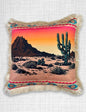 Velveteen Fringed Pillow | Southwest Sunset